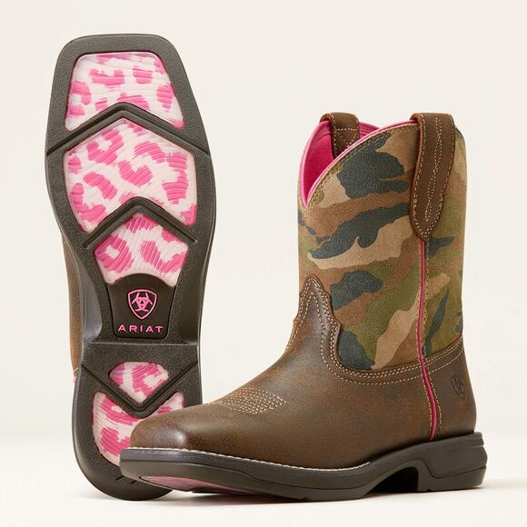 Ariat Anthem Shortie Myra Camo Pink Trim Women’s Western Boots Size 8 Wide - Picture 1 of 11